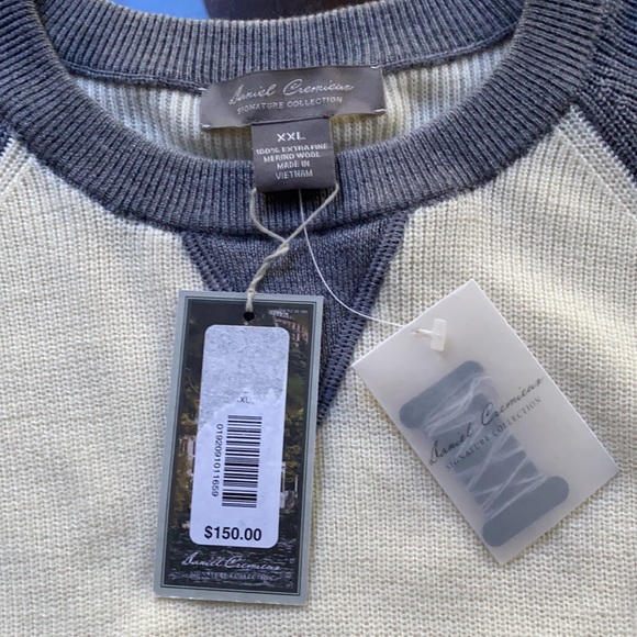 Host Pick Daniel Cremieux Signature Wool Raglan Colorblock Crew Neck Sweater - Picture 8 of 8